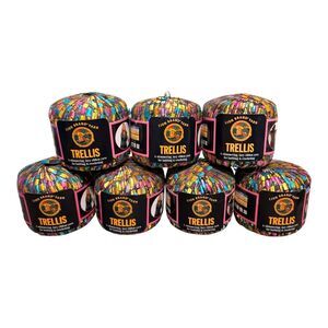 7X Lion Brand Trellis Shimmering Lacy Ribbon Yarn Nylon PASTEL GARDEN Set Of 7